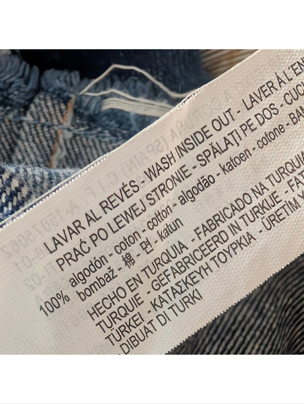 ZARA Z1975 DENIM Distressed Blue Jean Mini Skirt Frayed With Gem Buttons Size XS - Picture 10 of 12